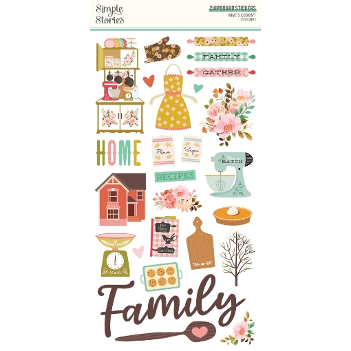 Picture of Simple Stories Αυτοκόλλητα Chipboard 6"X12" - What's Cookin'?, 26τεμ.
