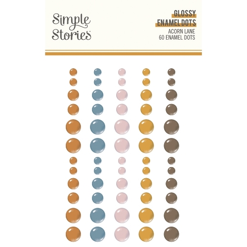 Picture of Simple Stories Glossy Enamel Dots Αυτοκόλλητες Πέρλες - Acorn Lane, 60τεμ.