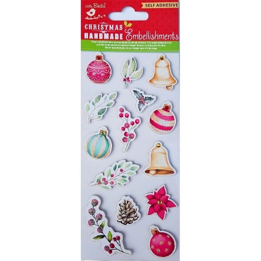 Picture of Little Birdie Glitter Embellishments Αυτοκόλλητα - Winter Joys, 14τεμ.
