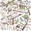 Picture of 49 & Market Laser Cut Διακοσμητικά Στοιχεία - Vintage Artistry, Nature Study, General Elements, 97τεμ.