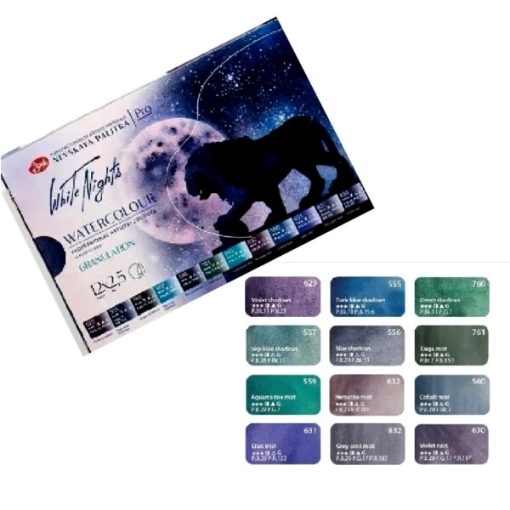 Picture of St. Petersburg White Nights Σετ Ακουαρέλας Granulating Colors - Set of 12