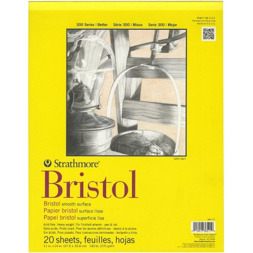 Picture of Strathmore 300 Series Bristol Smooth Pad 28 x 36 cm | Μπλοκ Bristol Smooth 270gsm, 20 Φύλλα