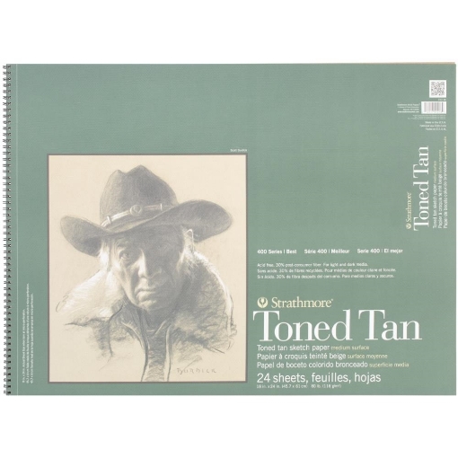 Picture of Strathmore Series 400 Sketch Paper Pad - Μπλοκ Σχεδίου - Sketch Toned Tan, 46 x 61 cm