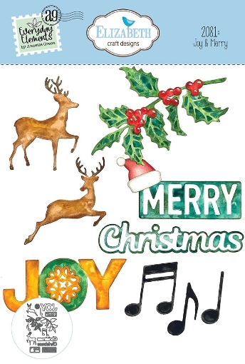 Picture of Elizabeth Craft Designs Μεταλλικές Μήτρες Κοπής Splendid Season - Joy and Merry, 14τεμ.