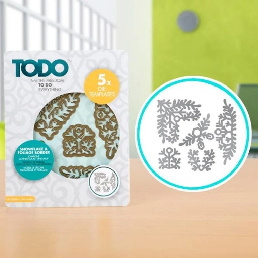 Picture of TODO Die Template Set Μήτρες Κοπής - Snowflake and Foliage Borders, 5τεμ.