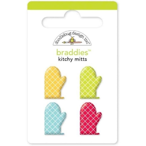 Picture of Doodlebug Design Braddies Αυτοκόλλητα Brads - Kitchy Mitts, 4 τεμ.