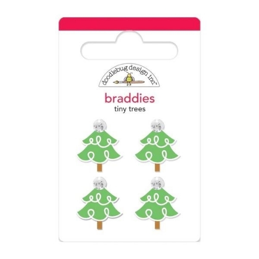 Picture of Doodlebug Design Braddies Αυτοκόλλητα Brads - Tiny Trees, 4 τεμ.