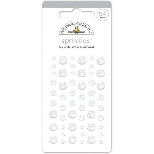 Picture of Doodlebug Design Διακοσμητικά Αυτοκόλλητα Glitter Sprinkles - Lily White, 54τεμ.