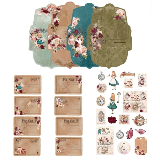 Picture of Prima Marketing Postcard Kit - Καρτ Ποσταλ Κιτ Lost In Wonderland, 17τεμ.