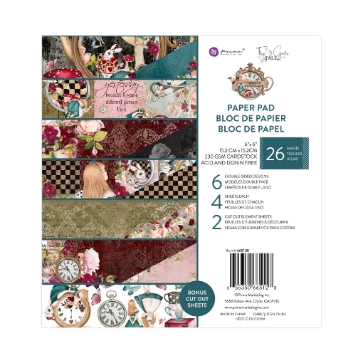 Picture of Prima Marketing Συλλογή Χαρτιών Scrapbooking Διπλής Όψης - Lost In Wonderland, 6"X6"