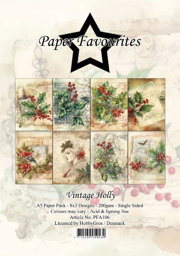 Picture of Paper Favourites Συλλογή Χαρτιών Scrapbooking Μονής Όψης A5 - Vintage Holly