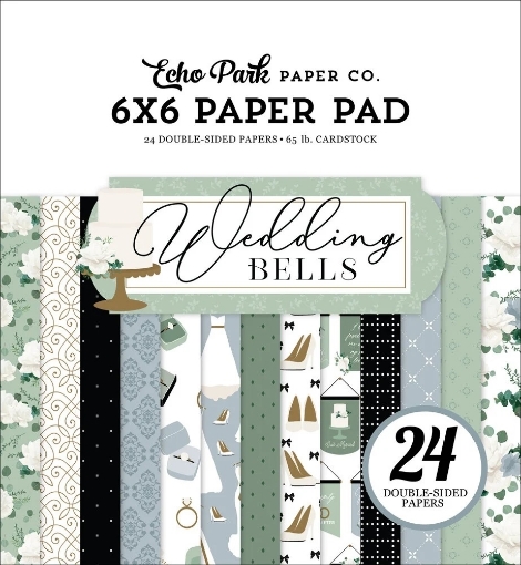 Picture of Echo Park Wedding Bells Μπλοκ Scrapbooking  Διπλής Όψης 6"X6" 