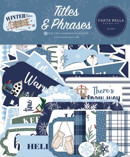 Picture of Carta Bella Wintertime Διακοσμητικά Cardstock Εφήμερα - Titles & Phrases, 32τεμ.
