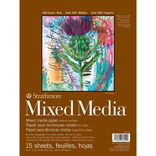 Picture of Strathmore 400 Series Mixed Media Vellum Pad 23 x 31 cm | Μπλοκ Μικτών Τεχνικών 300gsm, 15 Φύλλα