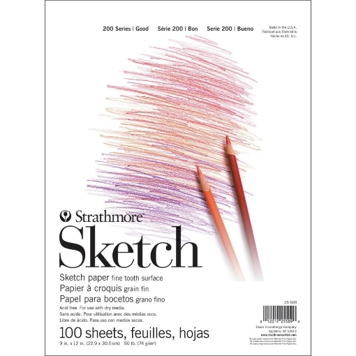 Picture of Strathmore Series 200 Paper Pad 23 x 36 cm - Μπλοκ Ζωγραφικής - Sketch, 100 Φύλλα, 74gsm