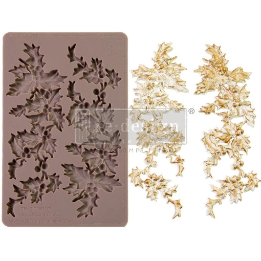 Picture of Prima Re-Design Silicone Decor Mould Καλούπι Σιλικόνης 5" x 8" - Holly Jolly Holidays