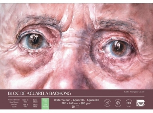 Picture of Baohong Artist Edition Watercolor Paper Pad - Μπλοκ Ακουαρέλας 38 x 26 cm - Cold Press, 20 Φύλλα, 200gsm