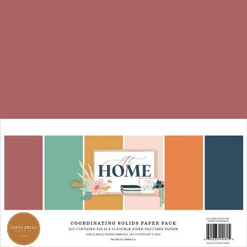 Picture of Carta Bella Double-Sided Solid Cardstock Μονόχρωμα Φύλλα Διπλής Όψης 12" x 12" - At Home