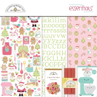 Picture of Doodlebug Essentials Kit | Χριστουγεννιάτικο Κιτ Gingerbread Kisses, 11τεμ.