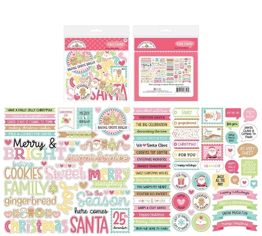 Picture of Doodlebug Design Gingerbread Kisses Chit Chat Διακοσμητικά Εφήμερα, 92τεμ.