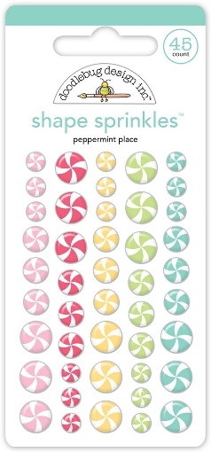 Picture of Doodlebug Shape Sprinkles | Αυτοκόλλητα Peppermint Place, Gingerbread Kisses, 45τεμ.