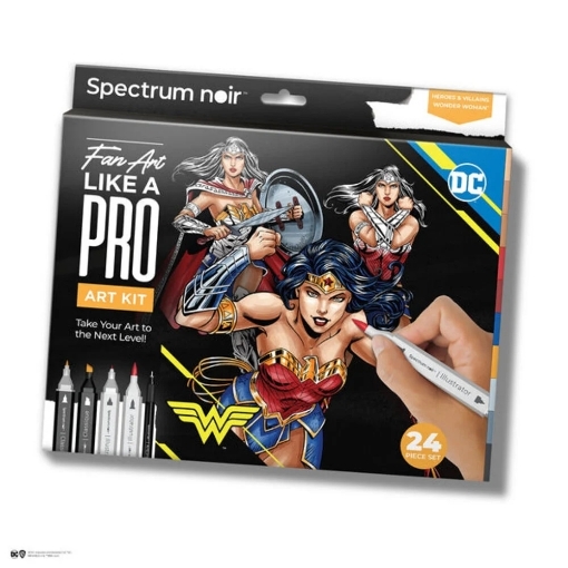 Picture of Spectrum Noir Fan-Art Like a Pro Art Kit Σετ Ζωγραφικής με Μαρκαδόρους - Wonder Woman, 24τεμ.