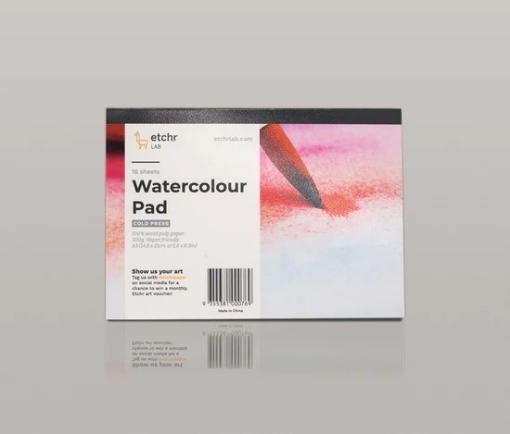 Picture of Etchr Watercolor Pad A5 | Μπλοκ Ακουαρέλας Cold Press, 16 Φύλλα, 300gsm