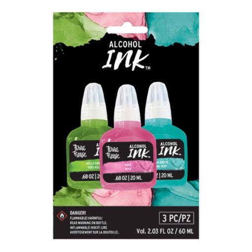 Picture of Brea Reese Pigment Alcohol Inks Set Μελάνια Οινοπνεύματος 20ml - Kelly Green, Rose, Ocean Green