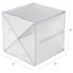 Picture of Deflecto Stackable Open Cube Desk & Craft Organizer 6'' x 6'' x 6'' - Clear, X-Divided