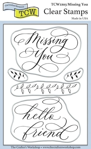 Picture of The Crafter's Workshop Clear Stamps Διάφανες Σφραγίδες - Missing You, 5τεμ.