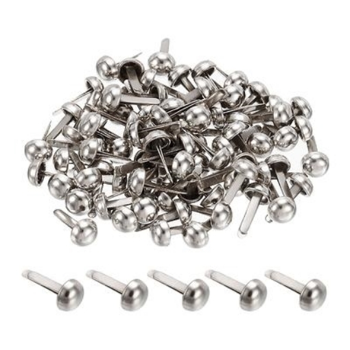 Picture of Creative Impressions Μίνι Μεταλλικά Διπλόκαρφα 3mm - Ασημί, 100 τεμ.