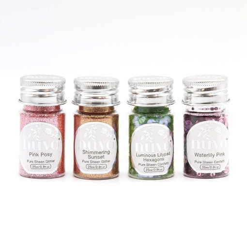 Picture of Nuvo Pure Sheen Σετ Γκλίτερ, Sequins και Κομφετί 25ml - Rustic Rose, 4τεμ.