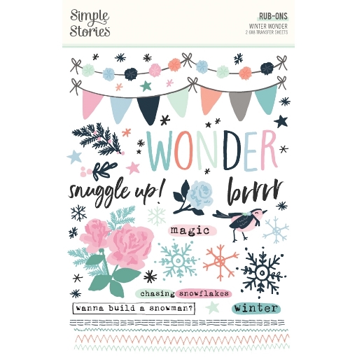 Picture of Simple Stories Winter Wonder  Rub-Ons Φύλλο Μεταφοράς Εικόνας 6''X8", 2τεμ.