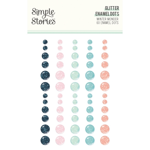 Picture of Simple Stories Winter Wonder Enamel Dots Αυτοκόλλητες Πέρλες, 60τεμ.