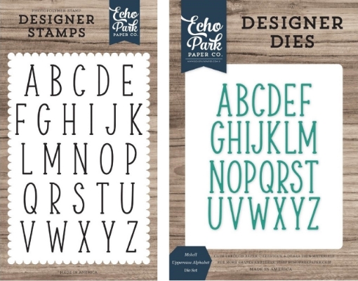 Picture of Echo Park Stamp & Die Set Σετ Σφραγίδες και Μήτρες Κοπής - McKell Uppercase Alpha, 52τεμ.