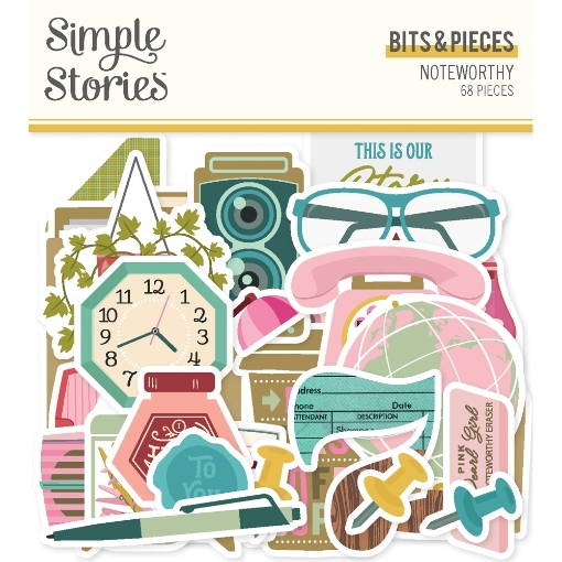 Picture of Simple Stories Ephemera Διακοσμητικά Bits & Pieces - Noteworthy, 68τεμ.