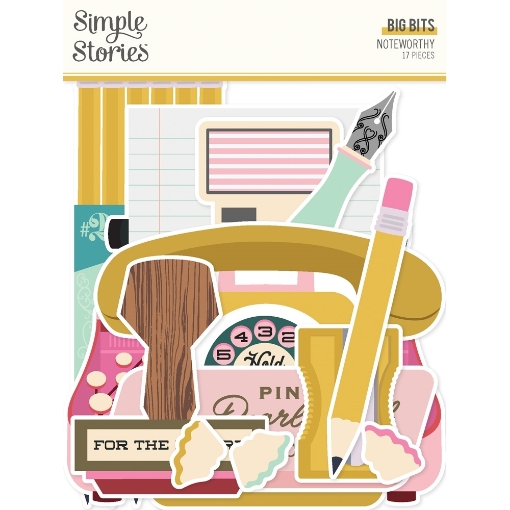 Picture of Simple Stories Ephemera Διακοσμητικά Εφήμερα Big Bits & Pieces - Noteworthy, 17τεμ.