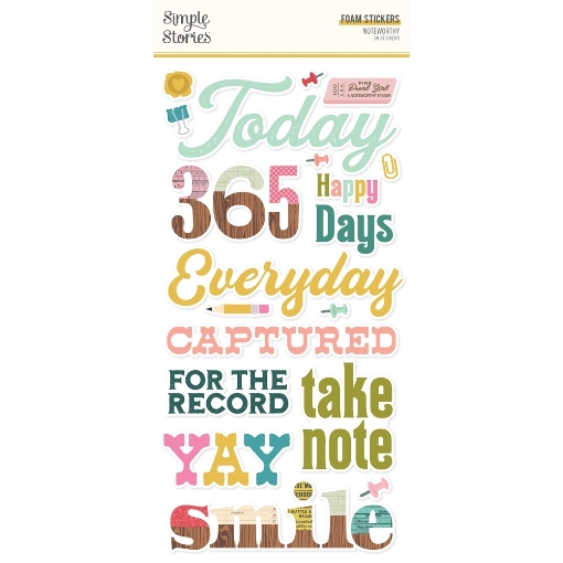Picture of Simple Stories Foam Stickers Διαστατικά Αυτοκόλλητα - Noteworthy, 39τεμ.