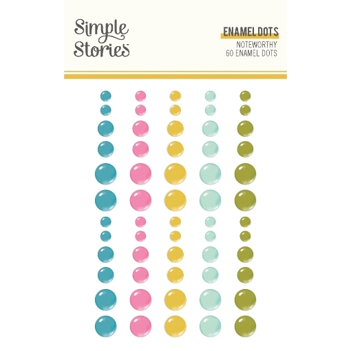 Picture of Simple Stories Enamel Dots Αυτοκόλλητες Πέρλες - Noteworthy, 60τεμ. 