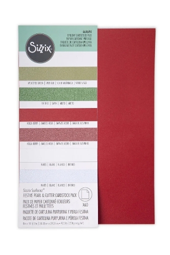 Picture of Sizzix Surfacez Χαρτόνια 8" × 11½" – Festive Pearl & Glitter, 60 Φύλλα