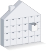 Picture of Doodlebug Design Chipboard Advent Calendar House - Ημερολόγιο Αντίστροφης Μέτρησης