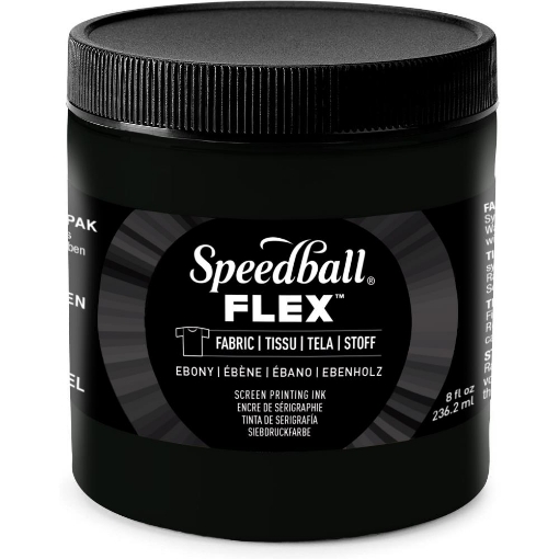 Picture of Speedball Flex Screen Printing Fabric Ink Μελάνι Μεταξοτυπίας 8oz - Ebony