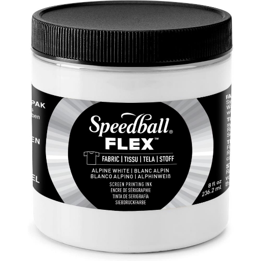 Picture of Speedball Flex Screen Printing Fabric Ink Μελάνι Μεταξοτυπίας 8oz - Alpine White