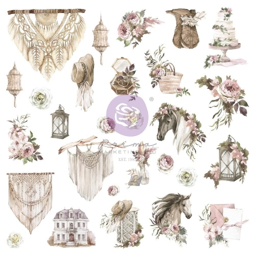 Picture of Prima Marketing Cardstock Διακοσμητικά Εφήμερα - Bohemian Heart, 56τεμ.