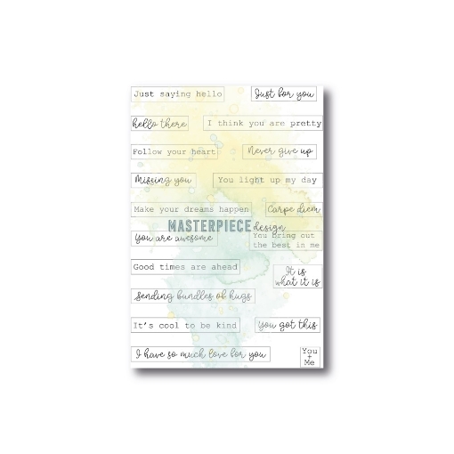 Picture of Masterpiece Design Διάφανες Σφραγίδες - Label Quotes, 19τεμ.