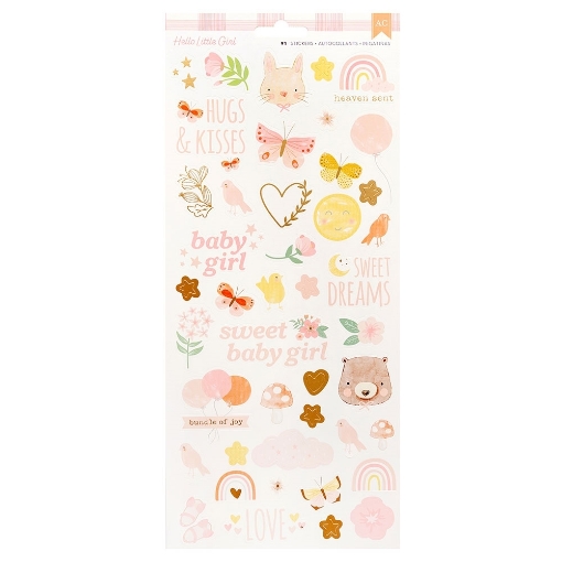Picture of American Crafts Cardstock Αυτοκόλλητα - Hello Little Girl, 91τεμ.