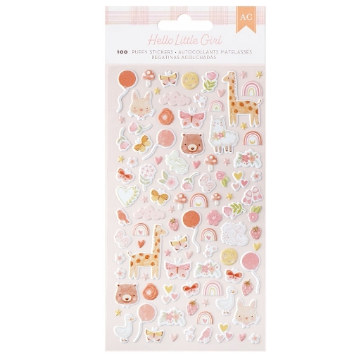 Picture of American Crafts Puffy Stickers | Puffy Αυτοκόλλητα - Hello Little Girl