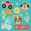 Picture of American Crafts Puffy Αυτοκόλλητα - Cool Boy, Icons, 48τεμ.