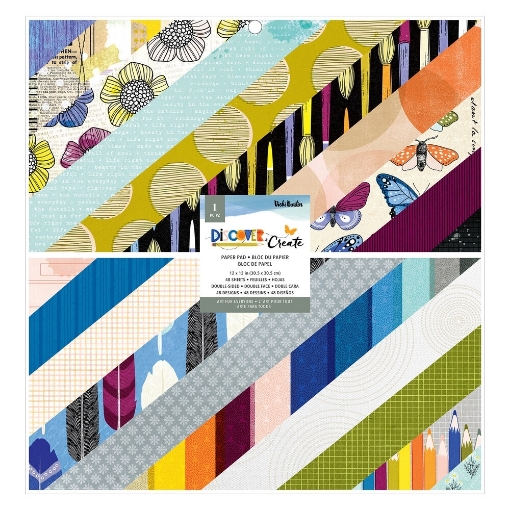 Picture of American Crafts Vicki Boutin Μπλοκ Scrapbooking Μονής Όψης 12"X12" - Discover + Create