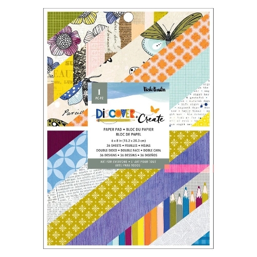 Picture of American Crafts Vicki Boutin Μπλοκ Scrapbooking Διπλής Όψης 6"X8" - Discover + Create